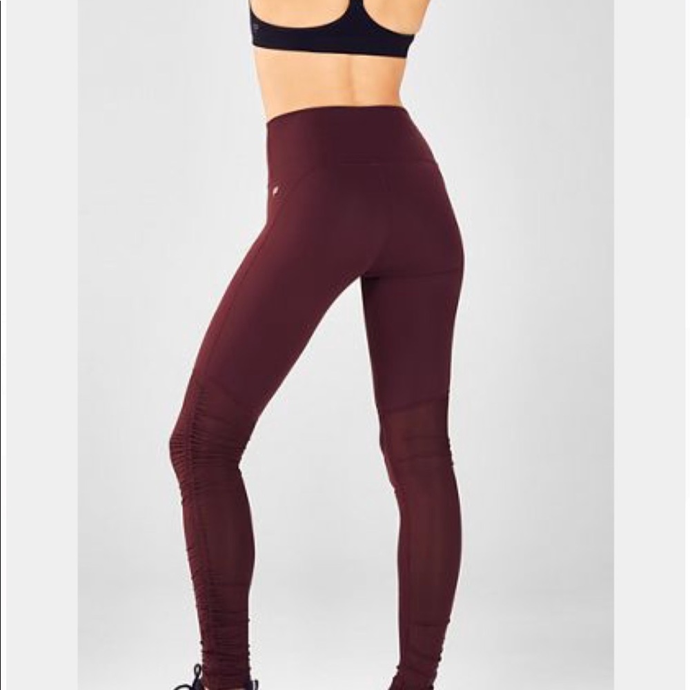 Fabletics HighWaisted Powerhold LeggingBurgundyXXS - Picture 6 of 8